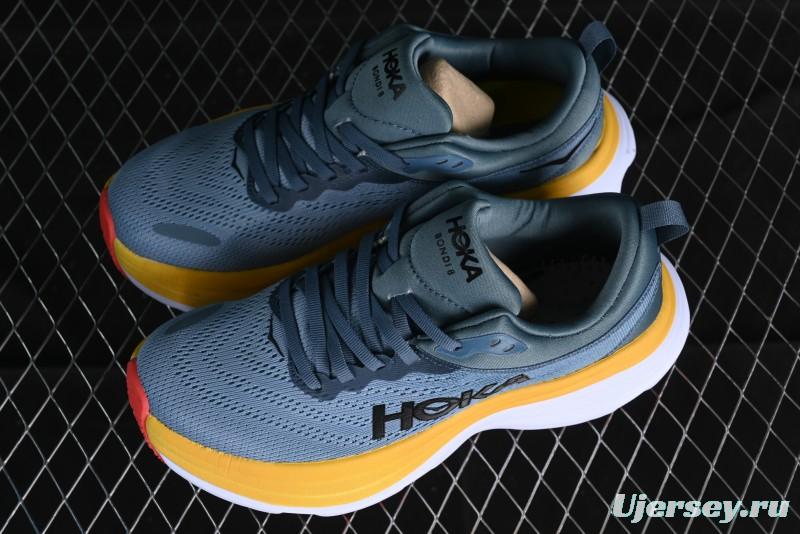 HOKA ONE ONE Bondi 8 Performance Cushion Running Shoes with Enhanced Support - 1123202 GBMS