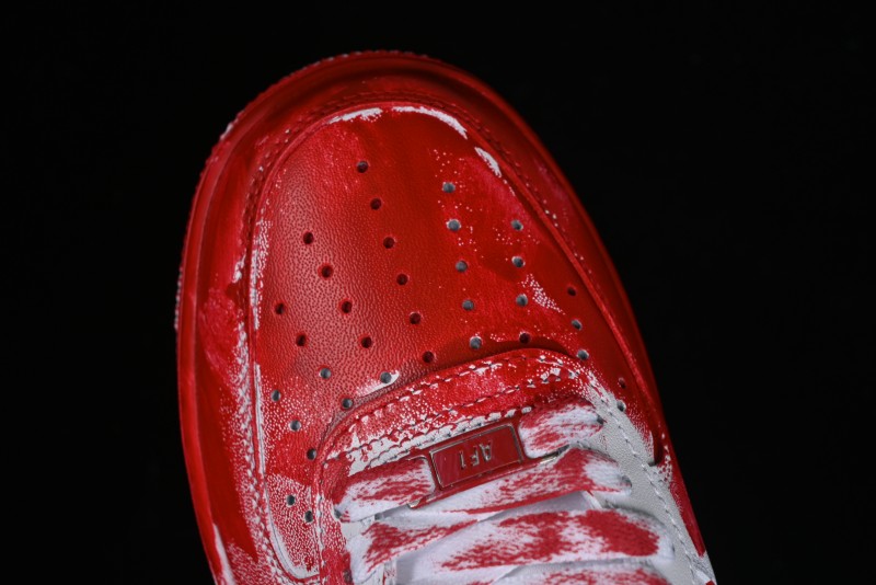 Nike Air Force 1 '07 Low Casual Sneakers with Anime Graffiti Style Crime Scene Design - 315122-211