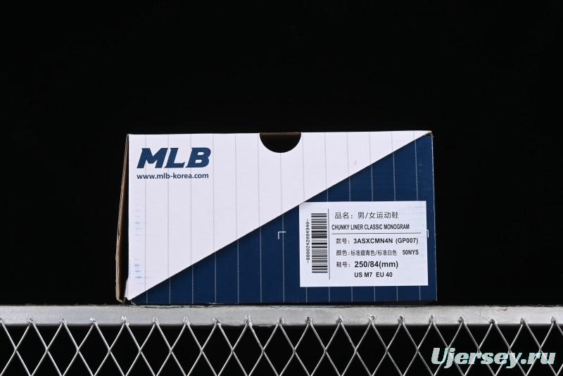 MLB Chunky Liner Classic Monogram Lightweight Platform Sneakers with 6cm Height Increase - 3ASXCMN4N50NYS