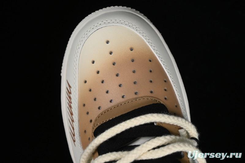 Nike Air Force 1 '07 Low Custom Cappuccino Anime-Themed Spray-Painted Casual Sneakers with Strap - ZH0316-019