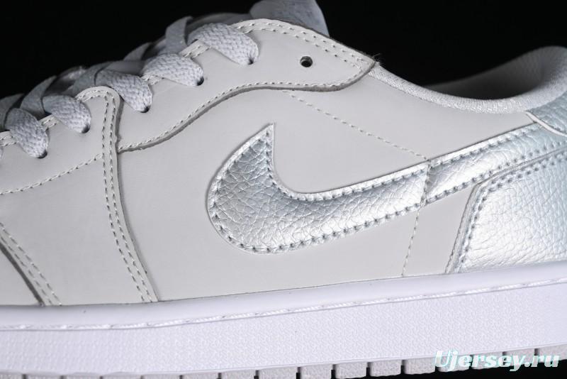 Nike Air Jordan 1 Low AJ1 Grey Silver Low-Top Casual Sneakers - CZ0790-002