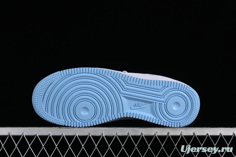 Nike Air Force 1 '07 Low White Blue Casual Sneakers - FQ4296-100