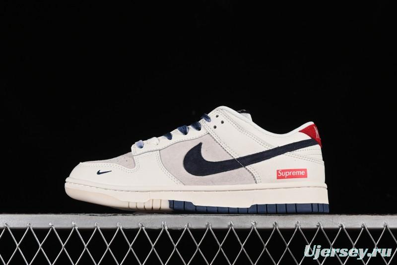 Nike SB Dunk Low Supreme Collaboration Anniversary Custom Low-Top Casual Skate Shoes - FC1688-142