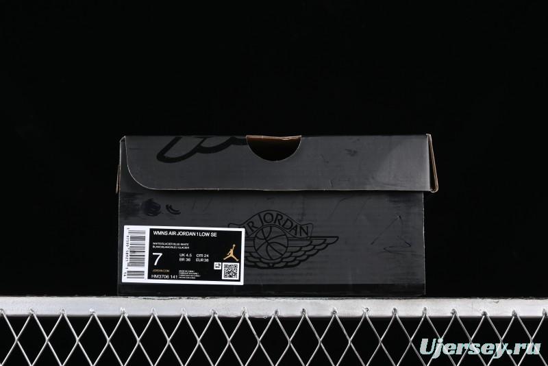 Nike Air Jordan 1 Low "White/Pink Foam/Glacier Blue" Casual Sneakers - HM3706-141