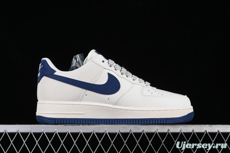 Supreme x Nike Air Force 1 '07 Low Collaboration Dark Blue Casual Sneakers - HD1968-025