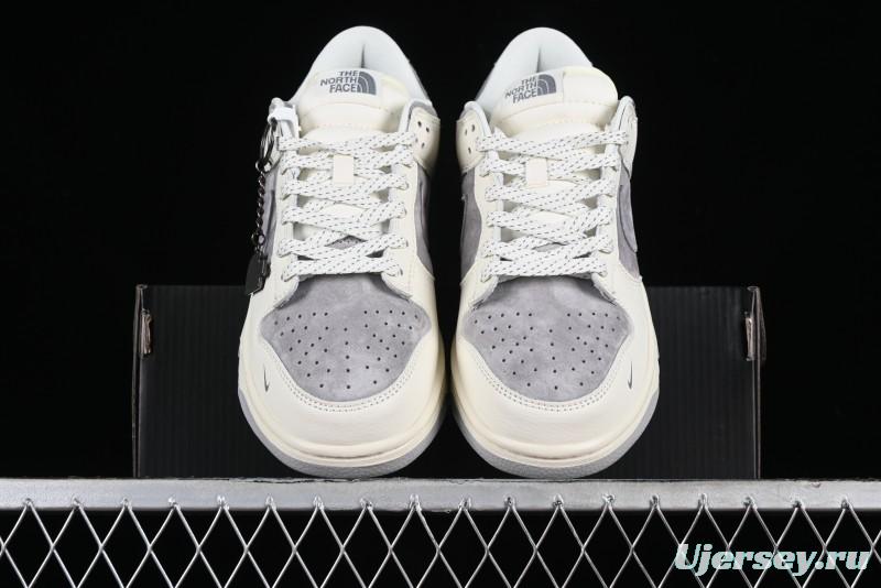 Nike SB Dunk Low The North Face Collaboration - Beige Suede Anniversary High-End Custom Low-Top Casual Skate Shoes - XD6188-020