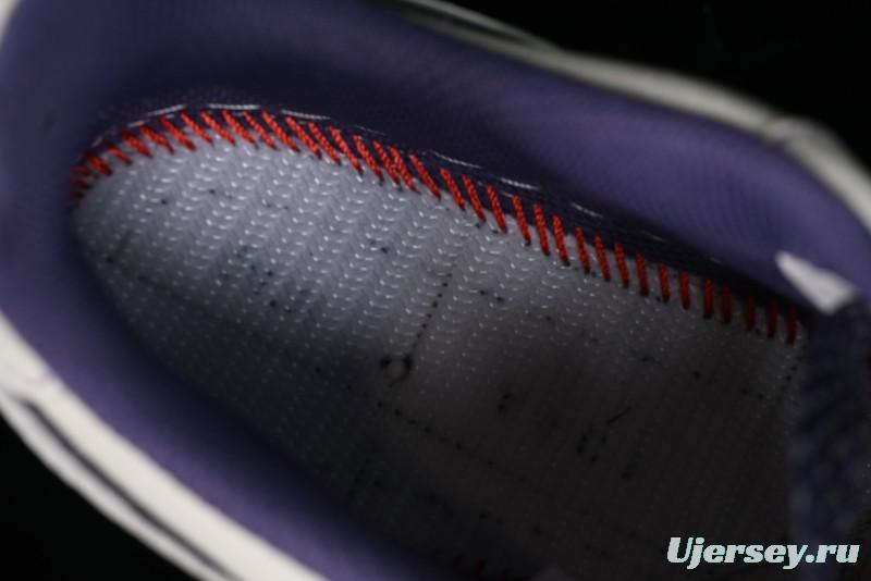 Stussy x Nike Air Force 1 '07 Low Retro Casual Sneakers with Reflective Military Purple - UN1635-222