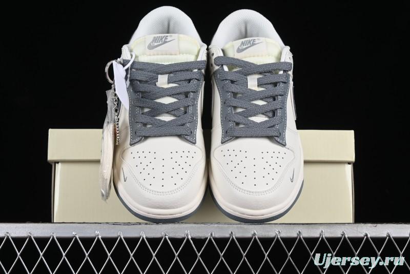 Nike SB Dunk Low Supreme Stone Island Collaboration - Beige Grey Starry Sky Anniversary High-End Custom Low-Top Casual Skate Shoes - BB9866-002