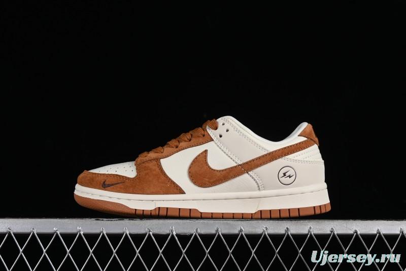 Nike SB Dunk Low Lightning Collaboration - Beige Brown Colorway with Small Brown Swoosh Anniversary High-End Custom Low-Top Casual Skate Shoes - XD1688-031