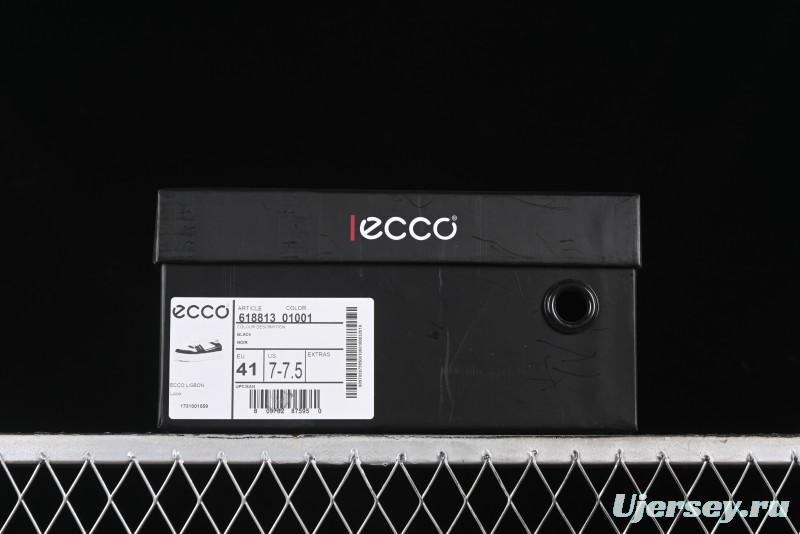 ECCO 2024 New Fashion Simple Versatile Genuine Leather White Sneakers - 61881301001