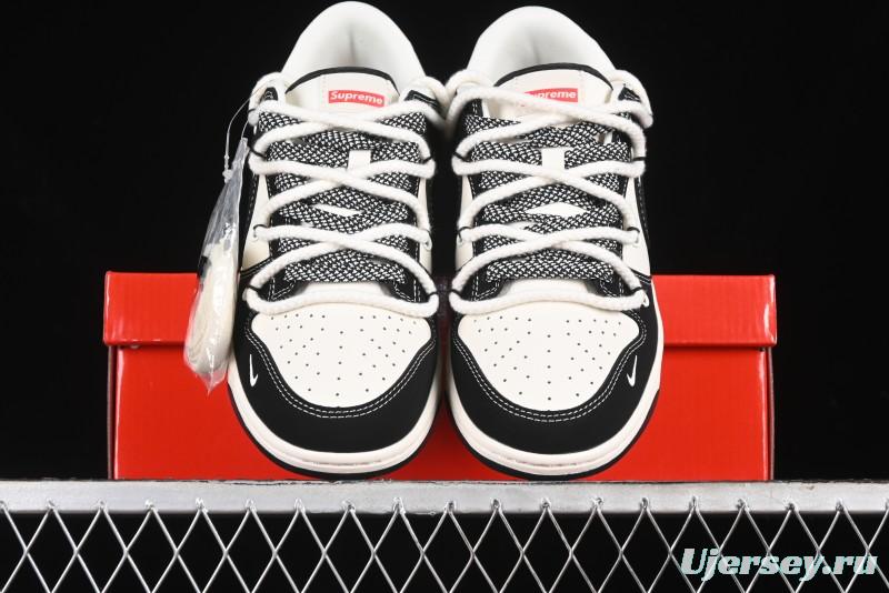 Nike SB Dunk Low SUP Collaboration - Strap Black Hook Anniversary High-End Custom Low-Top Casual Skate Shoes - SJ2068-288