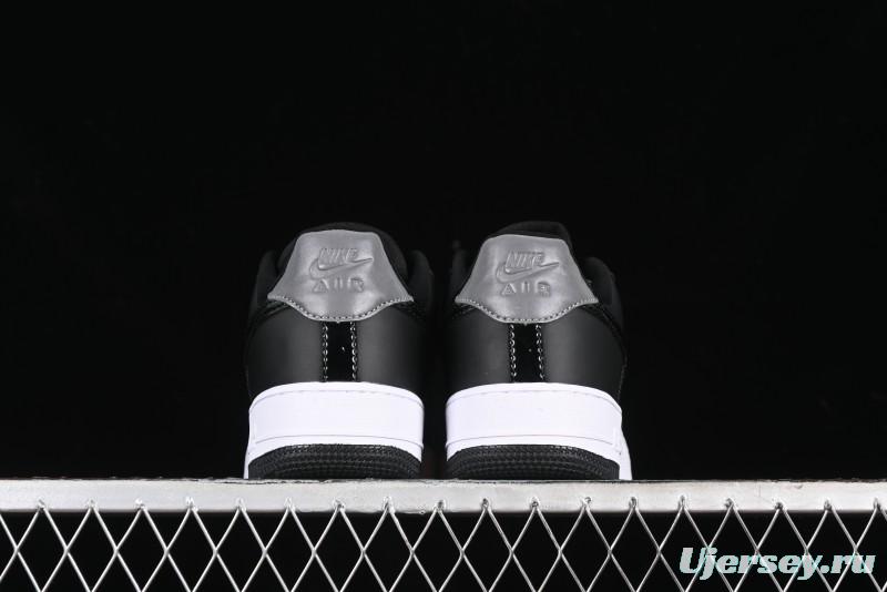 Nike Air Force 1 '07 Low Patent Leather All Black Casual Sneakers - AH6827-001