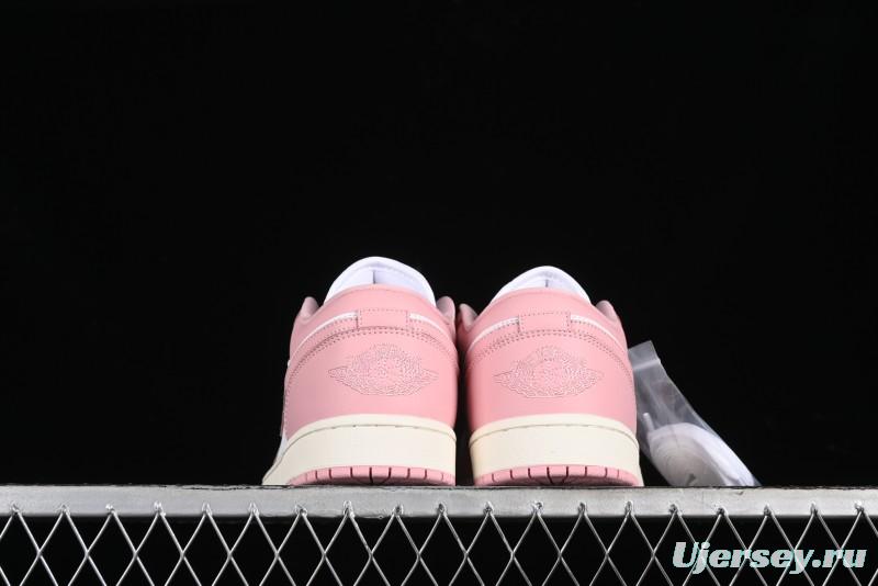 Nike Air Jordan 1 Low AJ1 Pink White Low-Top Casual Sneakers - DC0774-162