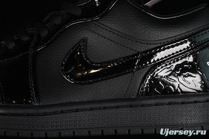 Nike Air Jordan 1 Low "Black Croc" Casual Sneakers - HJ7743-010