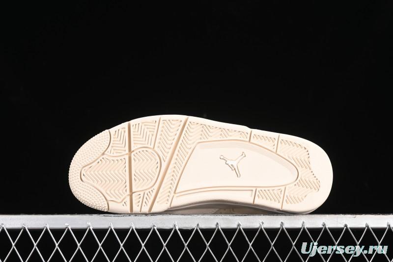 Nike Air Jordan 4 Remastered Retro Sneakers in White Grey - FQ7940-200