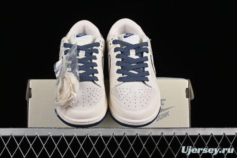 Nike SB Dunk Low The North Face Collaboration - Deep Blue Pig Anniversary High-End Custom Low-Top Casual Skate Shoes - XX2025-325