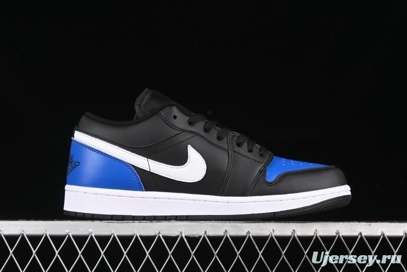 Nike Air Jordan 1 Low Retro Basketball Shoes in Black/Blue - 553558-042