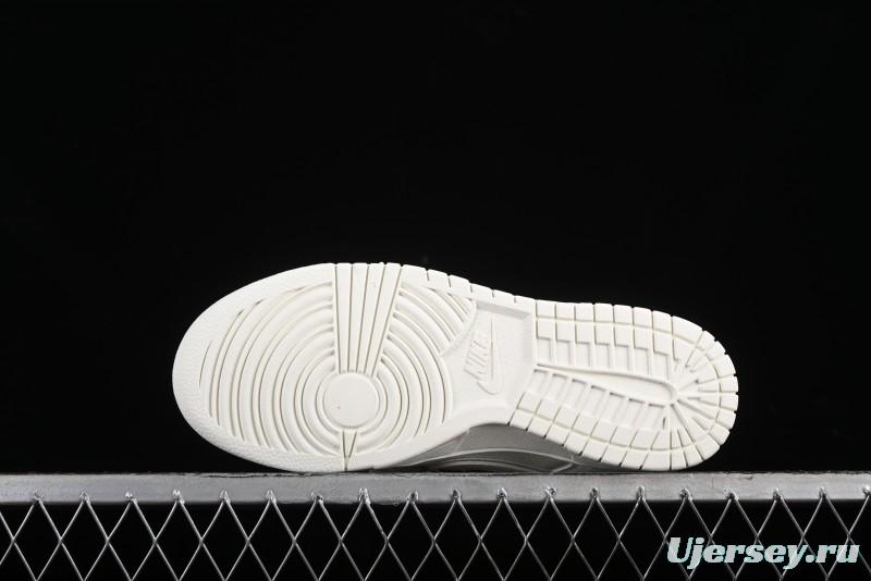 Nike SB Dunk Low Supreme Collaboration - Off White Gray Swoosh Anniversary Custom Low-Top Casual Skate Shoes - DQ1098-392