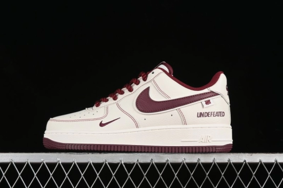 Nike Undefeated Air Force 1'07 Low Casual Sneakers with Custom Leather and Reflective Details - UT2023-206