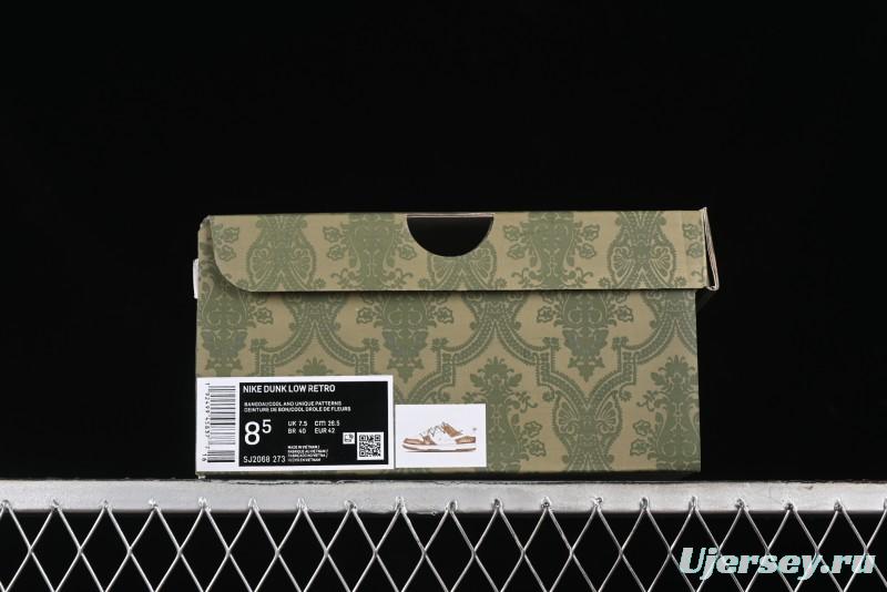 Nike SB Dunk Low Gucci Collaboration - Yellow Denim with Subtle Pattern and White Swoosh Anniversary High-End Custom Low-Top Casual Sneakers - SJ2068-273