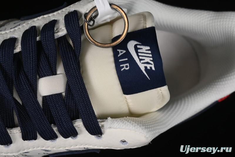 Nike Air Force 1 '07 Low Stussy Collaboration - Blue Red Print Low-Top Casual Sneakers - XZ3318-566