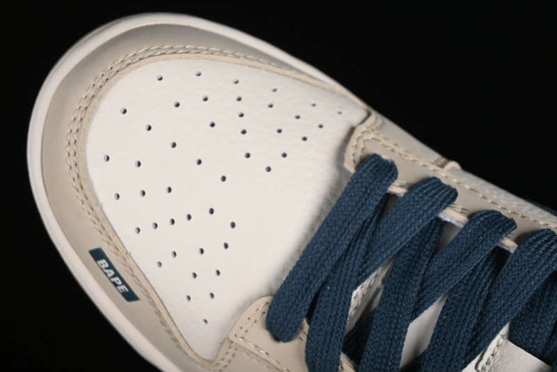Nike SB Dunk Low Bape Collaboration - Beige Blue Anniversary Custom Low-Top Casual Sneakers CF3688-011