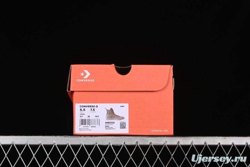 Converse Chuck 70s High Top Casual Sneakers with Cream Cloud and Gold Accents - A08232C