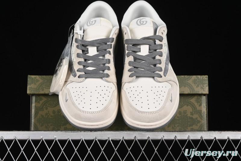 Nike Travis Scott x Fragment Design x Air Jordan 1 Low OG SP AJ1 Retro Sneakers - SJ2068-107