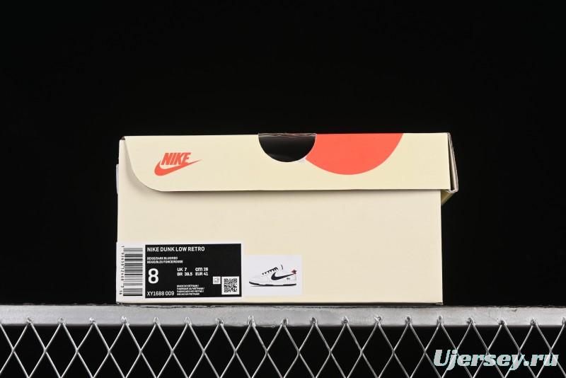 Nike SB Dunk Low Stussy Collaboration - Off White with Big Blue Swoosh Anniversary High-End Custom Low-Top Casual Skate Shoes - XY1688-009