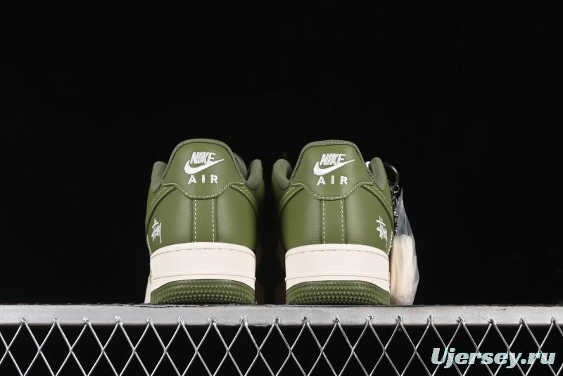 Nike Air Force 1 '07 Low Stussy Collaboration - Lotus Green Low-Top Casual Sneakers - BB5353-515