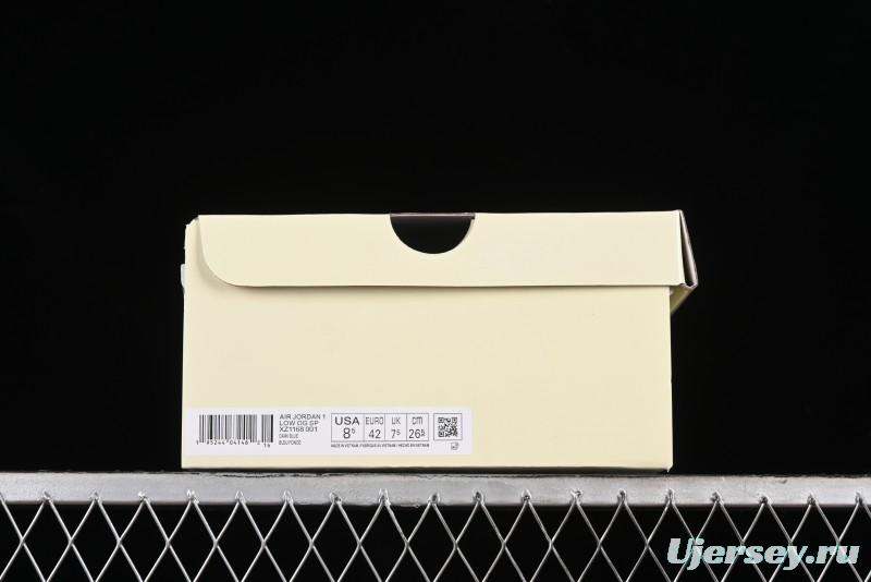 Nike Travis Scott x Fragment Design x Air Jordan 1 Low OG SP AJ1 Supreme Collaboration - White Navy Blue Low Top Casual Sneakers - XZ116