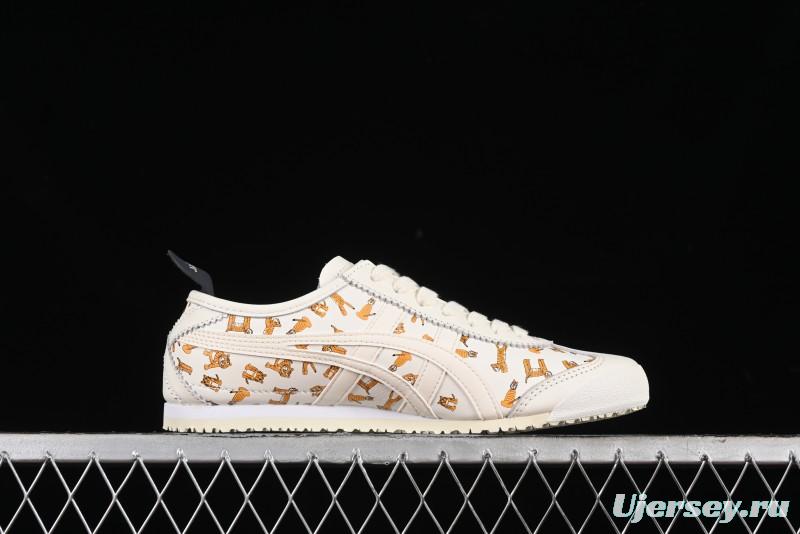 Onitsuka Tiger Mexico 66 Low-Top Leisure Running Shoes with Full-Grain Leather Upper - 1183B785-100