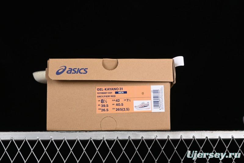 Asics Gel-Kayano 31 Breathable Running Shoes with GEL Cushioning and FLYTEFOAM BLAST Technology - 1011B867-021