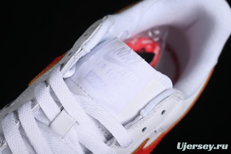 Nike Supreme x Air Force 1 Low Casual Sneakers with Full-Grain Leather and 3/4 Air Cushion - CU9225-101