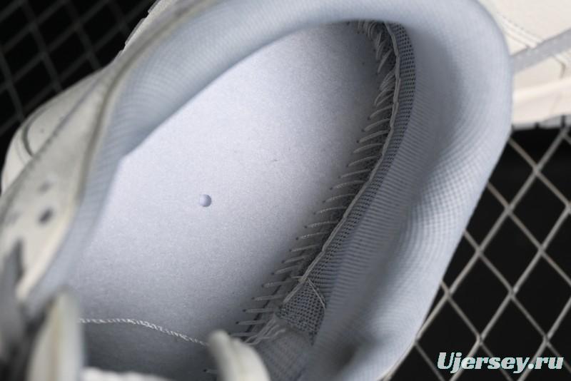 Nike SB Dunk Low Supreme Collaboration - Off White Gray Double Swoosh Anniversary Custom Low-Top Casual Skate Shoes - XX2025-317