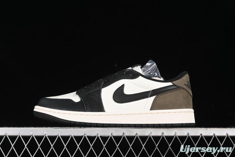 Nike Air Jordan 1 Low AJ1 Retro Basketball Shoes with Mocha Suede Accents - CZ0790-102