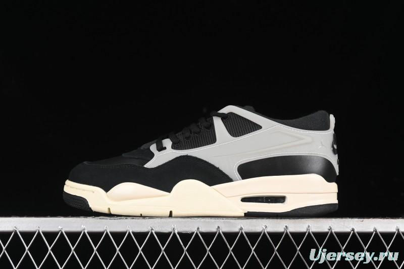 Nike Air Jordan 4 Remastered Sneakers in Black with Textile Mesh, Leather and Suede - FQ7939-006