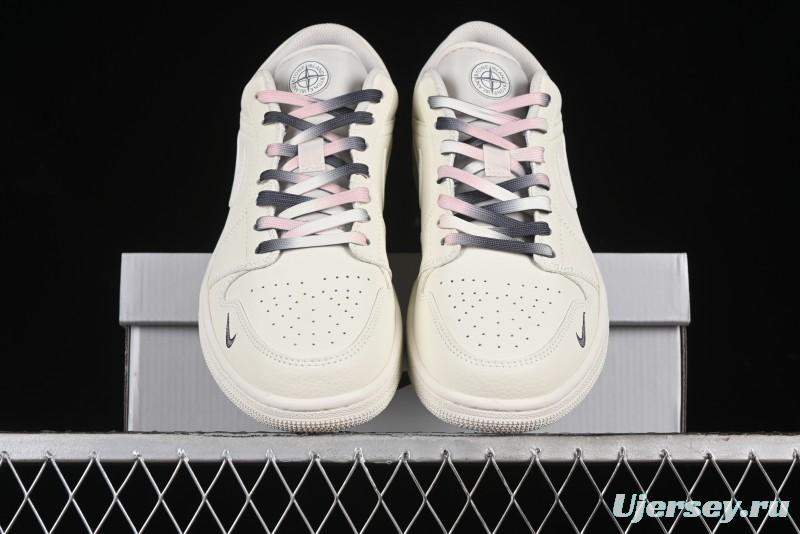 Nike Air Jordan 1 Low Retro Basketball Shoes Stone Island Collaboration - DC2024-025