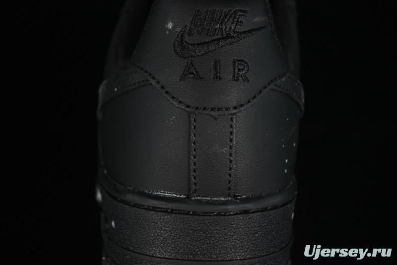 Nike Air Force 1 '07 Low Graffiti Black Silver Anime Hand-Painted Casual Sneakers - CW2288-012