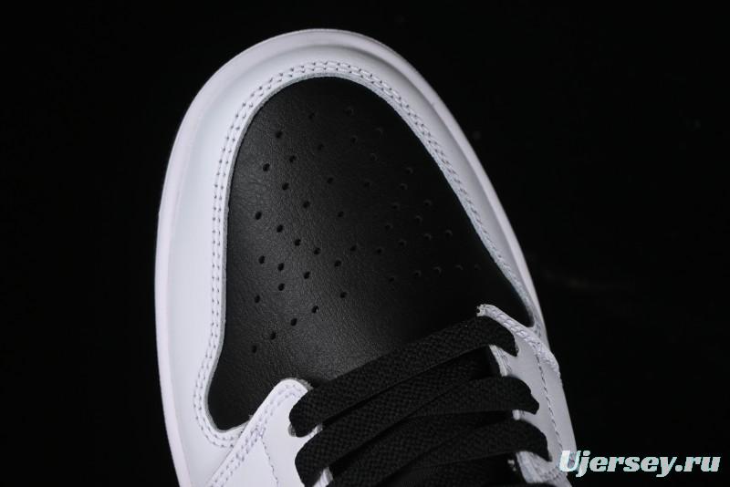 Nike Air Jordan 1 Low AJ1 Black White Gold Hook Basketball Shoes - 553558-172