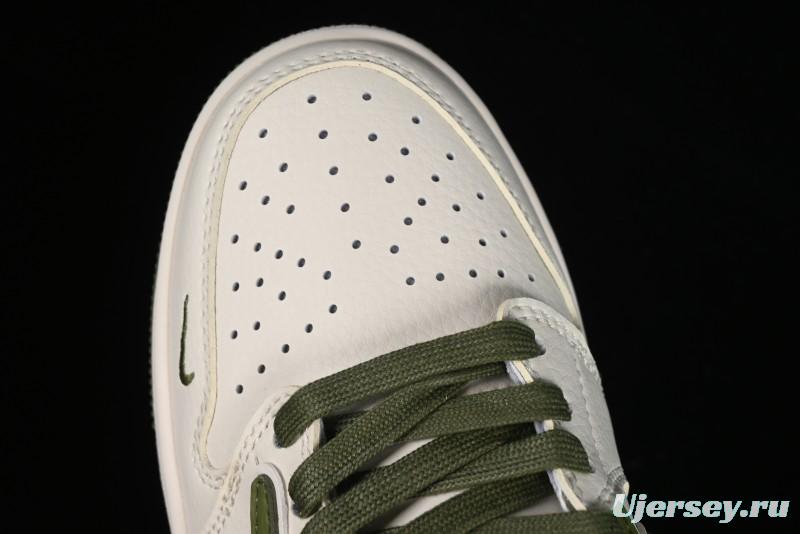 Nike Travis Scott x Fragment Design x Air Jordan 1 Low OG SP AJ1 Retro Sneakers in Sail Military Green - DM6688-602