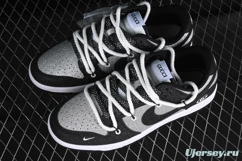 Nike SB Dunk Low Gucci Collaboration - Black Star Hook Anniversary High-End Custom Low-Top Casual Skate Shoes - SJ2068-268