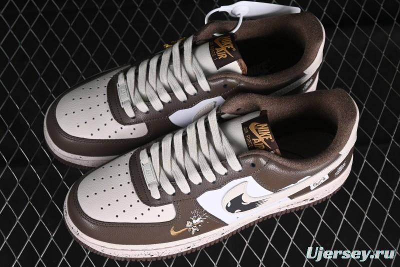 Nike Air Force 1 '07 Low Casual Sneakers with Assassination of Little Bear Anime Theme - DB3301-770