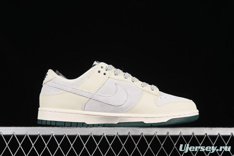 Nike SB Dunk Low Gucci Collaboration - Beige with Yellow Swoosh Anniversary High-End Custom Low-Top Casual Sneakers - DQ1098-390
