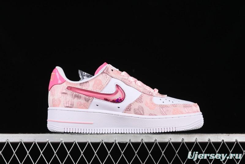 Nike Air Force 1 '07 Low Valentine's Day Limited Edition Pink Bear Sneakers - DH2920-111