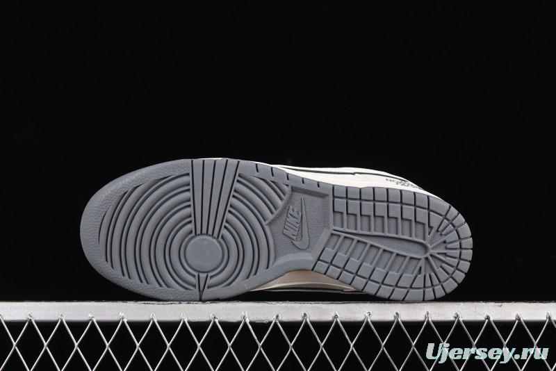 Nike SB Dunk Low The North Face Collaboration - Cement Grey Pig Anniversary High-End Custom Low-Top Casual Skate Shoes - XX2025-326