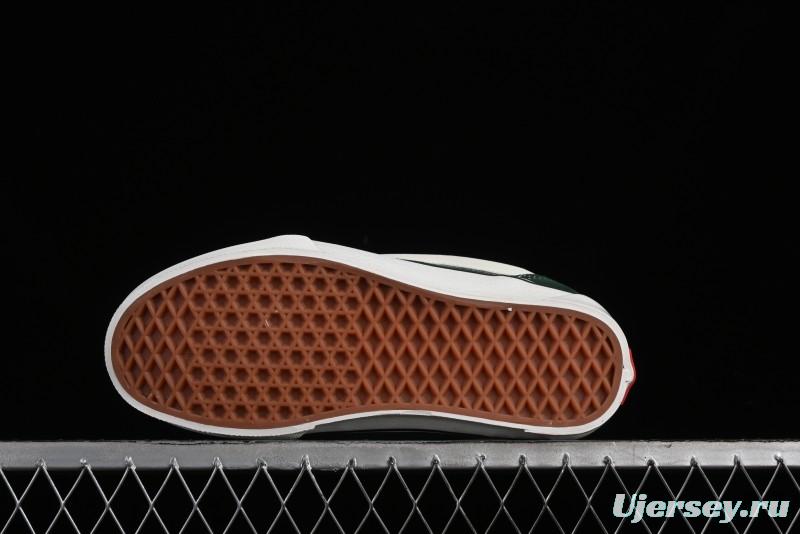 Vans Knu-Skool High Street American Retro Canvas Skate Shoes in Black Green - VN000CSQW3Z