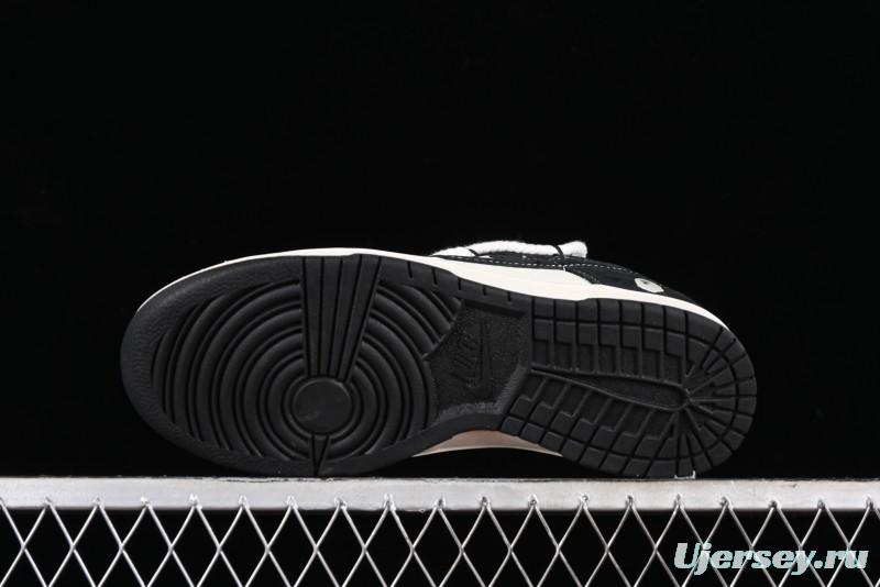 Nike SB Dunk Low BAPE Collaboration Strap Black Hook Anniversary Custom Low-Top Casual Sneakers - SJ2068-269