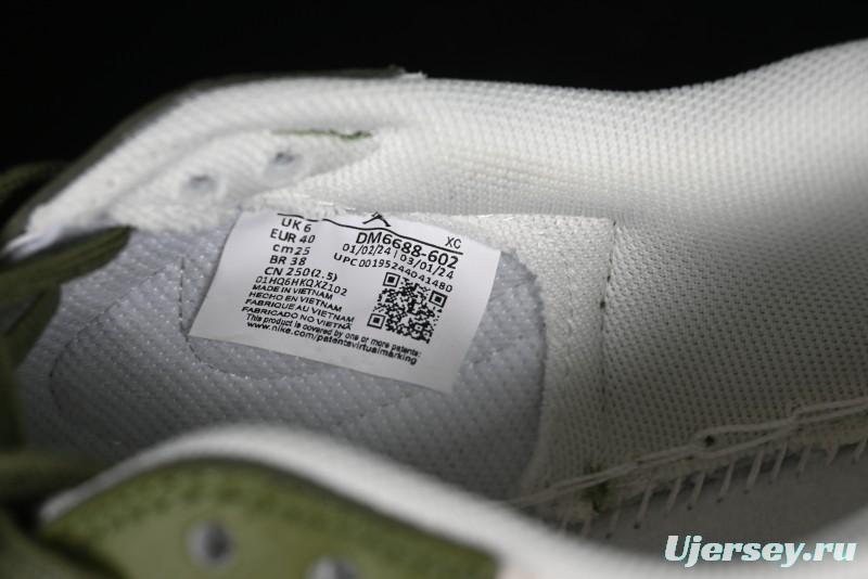 Nike Travis Scott x Fragment Design x Air Jordan 1 Low OG SP AJ1 Retro Sneakers in Sail Military Green - DM6688-602