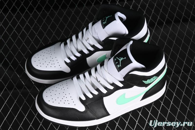 Nike Air Jordan 1 Mid AJ1 White Black Green Culture Casual Sneakers - DQ8426-103